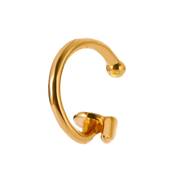 Wholesale Women's Alloy Cshaped Opening Irregular Lava Ear Clip With Electroplating And Geometric Design For Nonpierced Ears