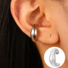 Wholesale Women's Alloy Cshaped Opening Irregular Lava Ear Clip With Electroplating And Geometric Design For Nonpierced Ears