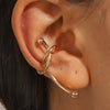 Wholesale Women's Alloy Cshaped Opening Irregular Lava Ear Clip With Electroplating And Geometric Design For Nonpierced Ears