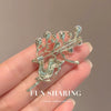 Wholesale Women's Alloy Deer Brooch With Electroplating Natural Style Animal Pattern For Sweater And Suit Fixing