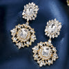 Wholesale Women's Alloy Diamond Drop Shape Creative Exaggerated Personality Earrings