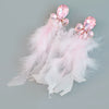 Wholesale Women's Alloy Diamond Geometric Flower Tassel Feather Earrings