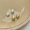 Wholesale Women's Alloy Dropshaped Frosted Brushed Stud Earrings With Electroplating Treatment