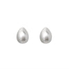 Wholesale Women's Alloy Dropshaped Frosted Brushed Stud Earrings With Electroplating Treatment