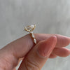 Wholesale Women's Alloy Dropshaped Zircon Ring With Electroplating Jewelry