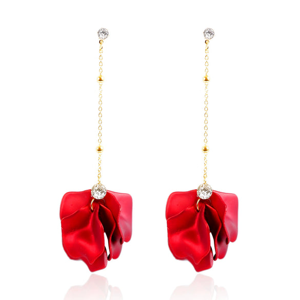 Wholesale Women's Alloy Earrings With Flower And Geometric Patterns And Electroplating Treatment