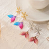 Wholesale Women's Alloy Electroplated Animal And Geometric Pattern Starfish And Fish Tail Earrings
