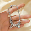 Wholesale Women's Alloy Electroplated Beaded Bracelet With Cobra Hollow Design