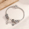 Wholesale Women's Alloy Electroplated Beaded Bracelet With Cobra Hollow Design