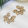Wholesale Women's Alloy Electroplated Flower Earrings Jewelry Accessories