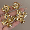Wholesale Women's Alloy Electroplated Flower Pattern Light Luxury High Sense French Tassel Earrings