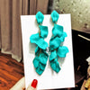 Wholesale Women's Alloy Electroplated Flower Pattern Light Luxury High Sense French Tassel Earrings