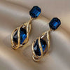 Wholesale Women's Alloy Electroplated Flower Pattern Light Luxury High Sense French Tassel Earrings