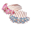 Wholesale Women's Alloy Electroplated Flower Pattern Rhinestone Retro Comb Hair Accessories
