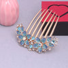 Wholesale Women's Alloy Electroplated Flower Pattern Rhinestone Retro Comb Hair Accessories