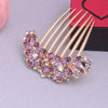 Wholesale Women's Alloy Electroplated Flower Pattern Rhinestone Retro Comb Hair Accessories