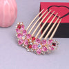 Wholesale Women's Alloy Electroplated Flower Pattern Rhinestone Retro Comb Hair Accessories