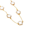 Wholesale Women's Alloy Electroplated Flowershaped Anklet With Diamond Encrusted Fourleaf And Fiveleaf Clover Pendants In Sweet And Cool Style