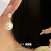 Wholesale Women's Alloy Electroplated Geometric Drop Pearl Earrings