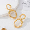 Wholesale Women's Alloy Electroplated Geometric Hollow Circle Earrings