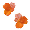 Wholesale Women's Alloy Electroplated Geometric Hollow Flower And Ginkgo Leaf Stud Earrings Accessories
