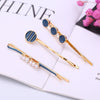 Wholesale Women's Alloy Electroplated Geometric Round Word Clip Set Hair Accessories