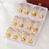 Wholesale Women's Alloy Electroplated Geometric Style Microinlaid Zircon Earrings