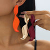 Wholesale Women's Alloy Electroplated Geometric Water Drop Earrings