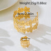 Wholesale Women's Alloy Electroplated Minimalist Open Design Geometric Threedimensional Flower Petal Hand Jewelry And Earrings Set