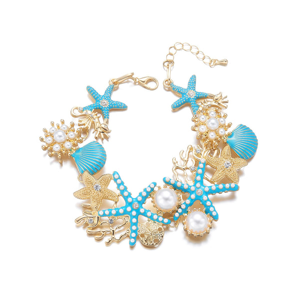 Wholesale Women's Alloy Electroplated Star Shape Animal Zodiac Vacation Style Bracelet And Necklace Set