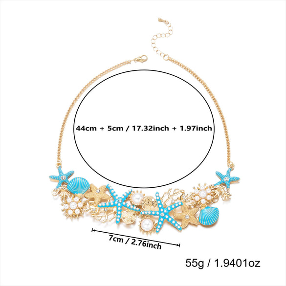 Wholesale Women's Alloy Electroplated Star Shape Animal Zodiac Vacation Style Bracelet And Necklace Set