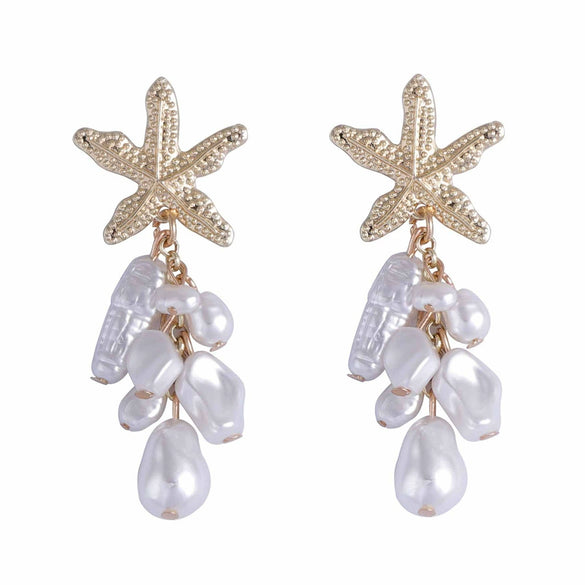 Wholesale Women's Alloy Electroplated Starfish Animal Zodiac Minimalist Style Earrings