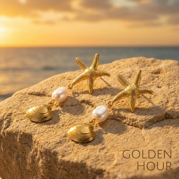 Wholesale Women's Alloy Electroplated Starfish Animal Zodiac Minimalist Style Earrings