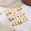 Wholesale Women's Alloy Electroplated Starfish Stud Earrings With Animal Pattern