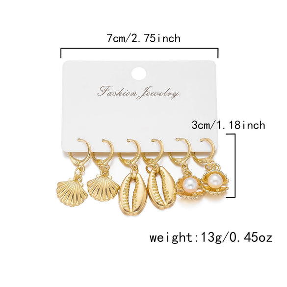Wholesale Women's Alloy Electroplated Starfish Stud Earrings With Animal Pattern