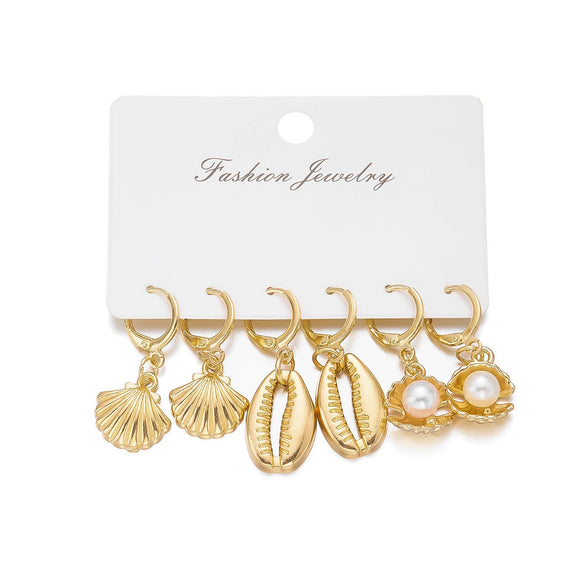 Wholesale Women's Alloy Electroplated Starfish Stud Earrings With Animal Pattern