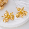 Wholesale Women's Alloy Electroplated Threedimensional Flower Earrings