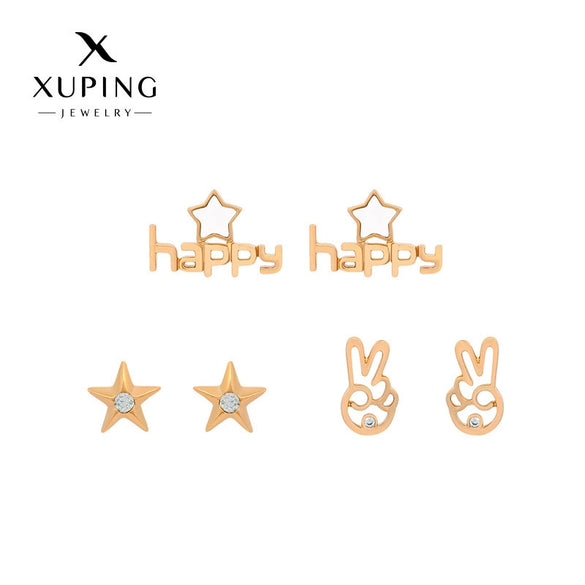 Wholesale Women's Alloy Electroplating Simple Star Pattern Earrings