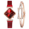 Wholesale Women's Alloy Fashion Watch Set With Round Dial And Textile Strap