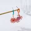 Wholesale Women's Alloy Geometric Animal Zodiac Dripping Oil Crab Sunflower Pendant Earrings