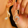 Wholesale Women's Alloy Geometric Asymmetric Elegant Fashion Stud Earrings With Electroplating