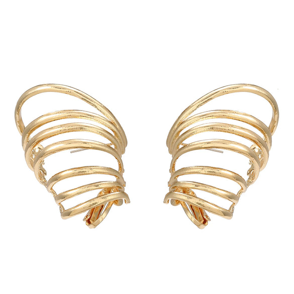 Wholesale Women's Alloy Geometric Autumn And Winter Earrings With Electroplating And Simple Multi Layer Ring Design