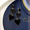 Wholesale Women's Alloy Geometric Baking Varnish Goldplated Inlaid Artificial Gem And Semiprecious Stone Tassel Long Silver Needle Earrings