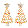 Wholesale Women's Alloy Geometric Christmas Tree Electroplated Earrings