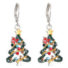 Wholesale Women's Alloy Geometric Christmas Tree Electroplated Earrings