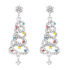 Wholesale Women's Alloy Geometric Christmas Tree Electroplated Earrings
