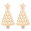 Wholesale Women's Alloy Geometric Christmas Tree Electroplated Earrings