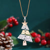 Wholesale Women's Alloy Geometric Christmas Tree Long Earrings With Electroplating Festival And Personality Style