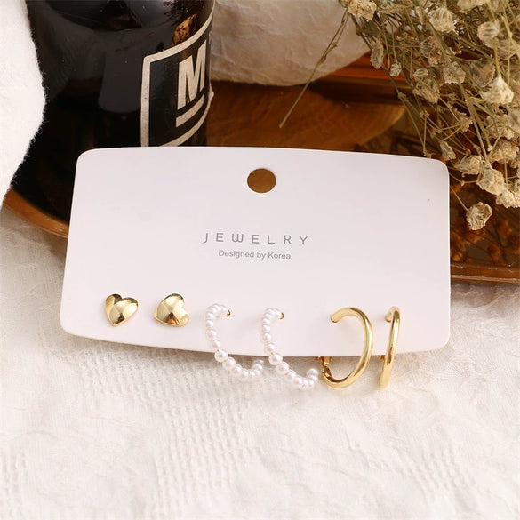 Wholesale Women's Alloy Geometric Circle Earrings With Electroplating Treatment