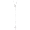 Wholesale Women's Alloy Geometric Cross Chain Necklace With Electroplating And Tassel Pendant